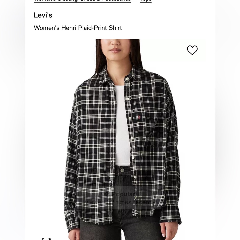 Levi's
Women's Henri Plaid-Print Shirt